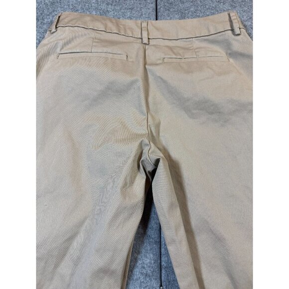 Lee Wrinkle Free Pants Womens 8 Tan Cotton Stretch Relaxed Mid Rise Straight Leg - Picture 2 of 6